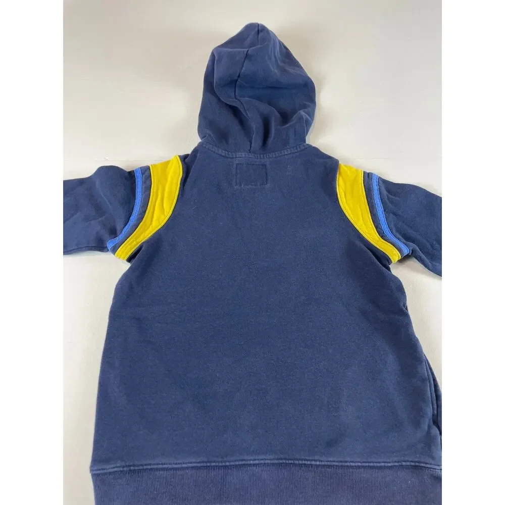 OshKosh Boys Navy Hoodie Yellow Accents Size 7